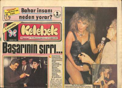 Hürriyet Gazetesi Kelebek Eki 3 Nisan 1985 - Levent Kırca İle Oya Başarın 6 Yıllık Beraberliği Mutlu Sona Ulaşıyor... GZ92100 - 1