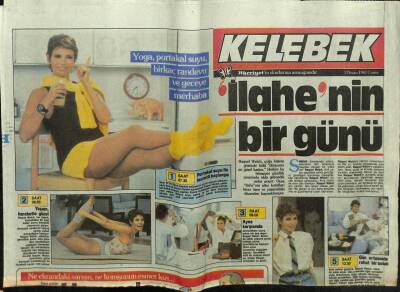 Hürriyet Gazetesi Kelebek Eki 3 Nisan 1987 - Tarık Akan Sigara Tiryakisi GZ63562 - 2