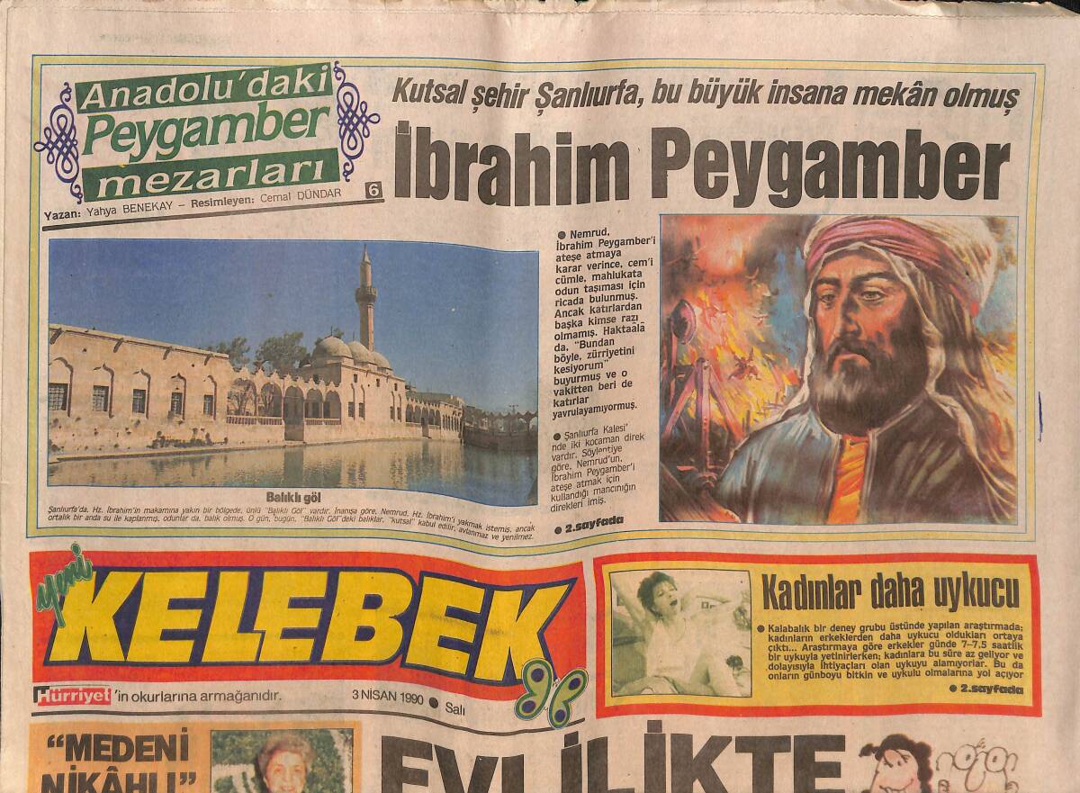 Hürriyet Gazetesi Kelebek Eki 3 Nisan 1990 - Belmondo'nun Yeni Dizisi - Kadınlar Daha Uykucu GZ138118 - 1