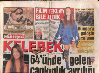 Hürriyet Gazetesi Kelebek Eki 3 Nisan 2006 - Ajda Pekkan Aşkı Ahmet Mavitan İle Tanınmıştı GZ109190 - 1