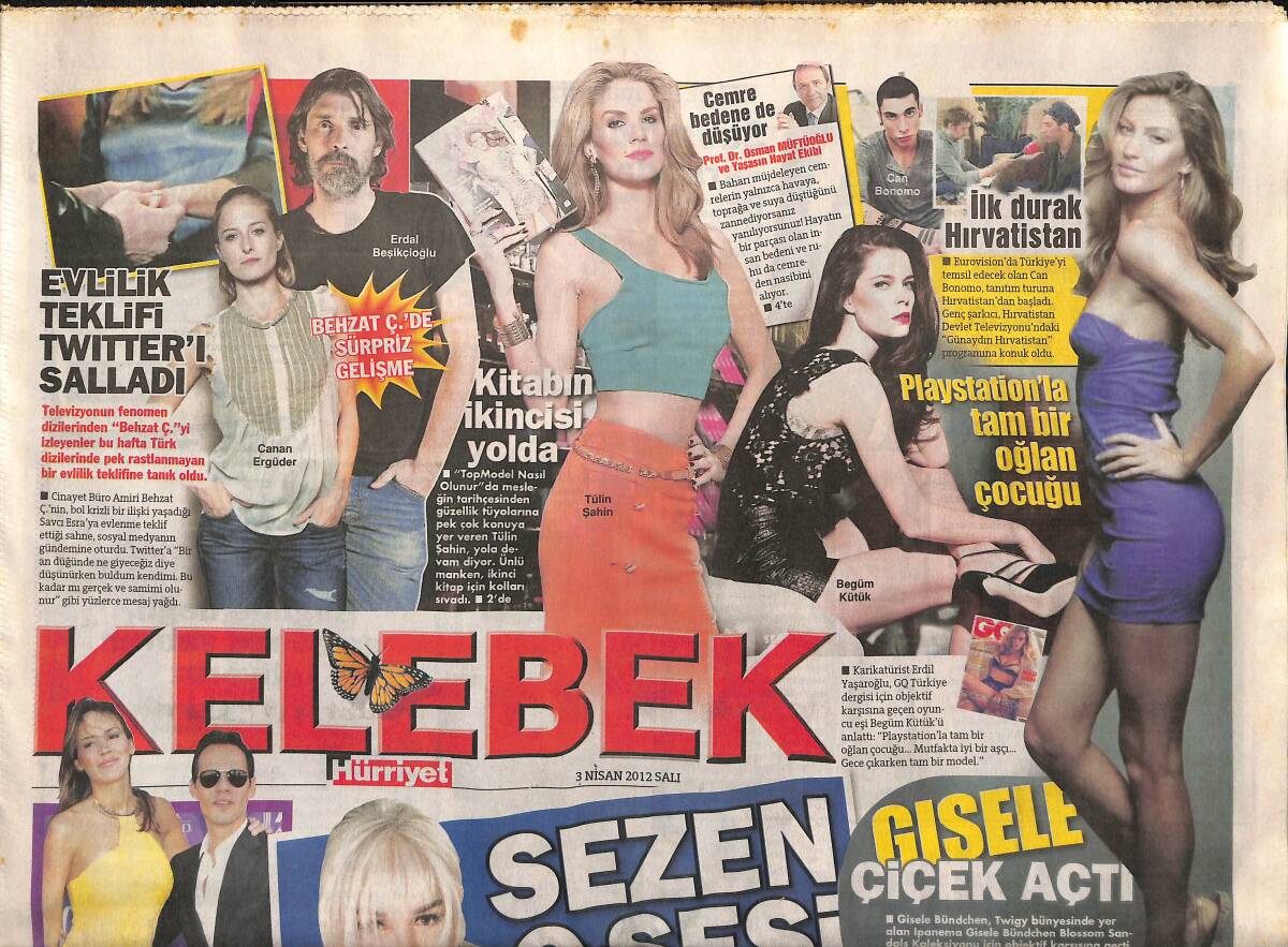 Hürriyet Gazetesi Kelebek Eki 3 Nisan 2012 - Sezen O Sesi Seçti - Emre Aydın: Benim Yaşadığım Facebook Melankolisi GZ153837 - 1