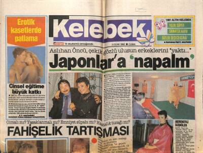 Hürriyet Gazetesi Kelebek Eki 3 Ocak 1992 - Kararsız Pelin Telli GZ63682 - 1