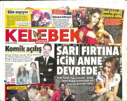 Hürriyet Gazetesi Kelebek Eki 3 Ocak 2014 - Arda Turan , Sinem Koballa Barışmak İçin Annesini Devreye Soktu GZ100767 - 2