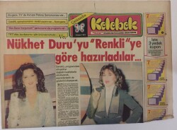 Hürriyet Gazetesi Kelebek Eki 3 Şubat 1982 - Nükhet Duru Renkli Televizyonda İlk Kez Solo Programı Yayınlanacak GZ16793 - 1
