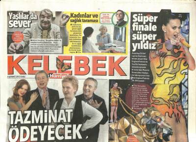 Hürriyet Gazetesi Kelebek Eki 3 Şubat 2015 - Süper Finale Süper Yıldız Katy Perry GZ115931 - 1