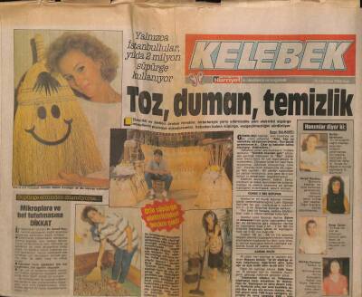 Hürriyet Gazetesi Kelebek Eki 30 Ağustos 1988 - Sadece İstanbullular , Yılda 2 Milyon Süpürge Kullanıyor GZ93858 - 1