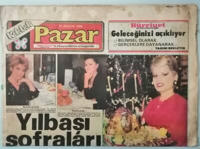 Hürriyet Gazetesi Kelebek Eki 30 Aralık 1984 Yılbaşı Sofraları -GZ37013 - 1