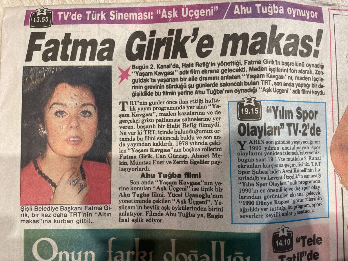 Hürriyet Gazetesi Kelebek Eki 30 Aralık 1990 - Madonna'nın En Masum Şarkısı - Barış Manço İle 