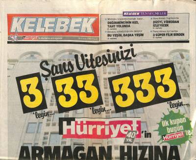 Hürriyet Gazetesi Kelebek Eki 30 Ekim 1988 - Armağan Hızına Kimse Yetişemez GZ82761 - 1