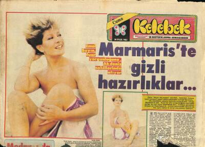 Hürriyet Gazetesi Kelebek Eki 30 Eylül 1983 - Emel Sayın , Fuar Yorgunluğunu Akdeniz Sahillerinde Atıyor GZ114845 - 1