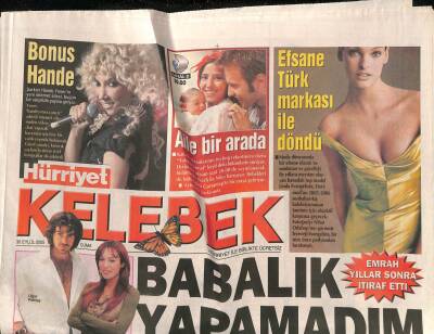 Hürriyet Gazetesi Kelebek Eki 30 Eylül 2005 - Uğur Pektaş , Rol Arkadaşına Sahip Çıktı GZ115424 - 1