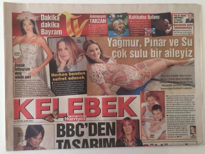 Hürriyet Gazetesi Kelebek Eki 30 Eylül 2008 - Pınar Altuğ Hamilelik Sürecini Annelik Heyecanını Kelebeke Anlattı GZ28349 - 1