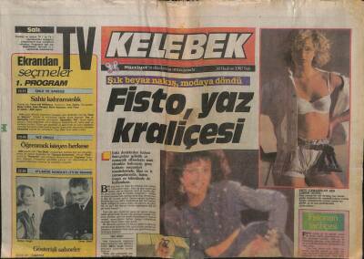 Hürriyet Gazetesi Kelebek Eki 30 Haziran 1987- Fisto Yaz Kraliçesi GZ63718 - 1