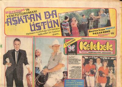 Hürriyet Gazetesi Kelebek Eki 30 Kasım 1983 - Suna Yıldızoğlu , Kadın Doğduğuna Bin Pişman GZ114749 - 1