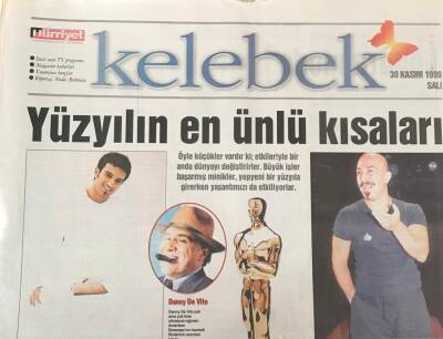 Hürriyet Gazetesi Kelebek Eki 30 Kasım 1999 -Yüzyılın En Ünlü Kısaları GZ36012 - 1