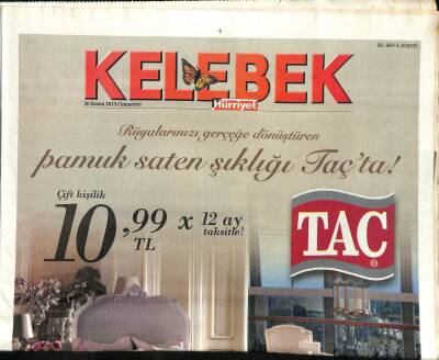 Hürriyet Gazetesi Kelebek Eki 30 Kasım 2013 - Nur Yerlitaş Ne Kürkten Geçerim Ne De Ajdadan GZ116067 - 1