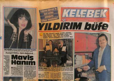 Hürriyet Gazetesi Kelebek Eki 30 Mart 1988 - Ayşegül Aldinç , Tipini Değiştirdi... Maviş Hanım GZ94025 - 1