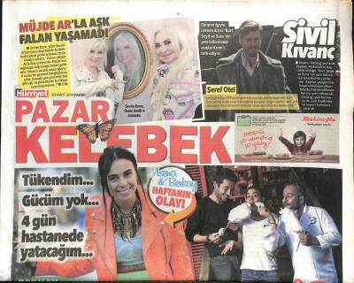 Hürriyet Gazetesi Kelebek Eki 30 Mart 2014 - Berkay Ömrümden 5 Yıl Verseydim Asenayla Aşk Yaşamasaydım GZ98790 - 1