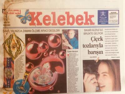 Hürriyet Gazetesi Kelebek Eki 30 Mayıs 1997 - Çiçek Tozlarıyla Barışın GZ38966 - 1