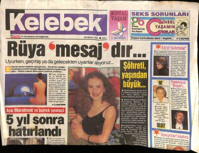 Hürriyet Gazetesi Kelebek Eki 30 Nisan 1991 - Sinem Dinçay,Şöhreti Yaşından Büyük GZ75815 - 1