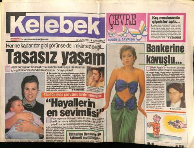 Hürriyet Gazetesi Kelebek Eki 30 Ocak 1991 - Baki Aygün, Bahar Öztan GZ75812 - 1