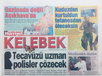 Hürriyet Gazetesi Kelebek Eki 30 Temmuz 2004 - İbrahim Tatlıses Merdivenden Düştüm GZ41778 - 1