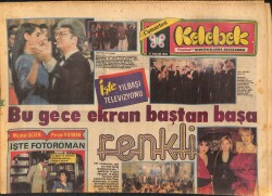 Hürriyet Gazetesi Kelebek Eki 31 Aralık 1983 - Zeki Müren TV'de Yeni Yıl Dileklerini Sunuyor - İbo'ya Özel Çekim GZ147397 - 1