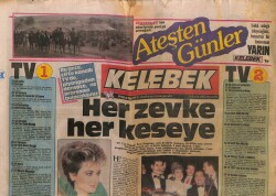 Hürriyet Gazetesi Kelebek Eki 31 Aralık 1987 - Emel Sayından Konser GZ63787 - 1
