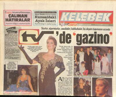 Hürriyet Gazetesi Kelebek Eki 31 Aralık 1988 - Muazzez Abacı , Gallerianın Buz Pistinden , Çocuklarla Birlikte Seslenecek Hayranlarına... GZ115299 - 1