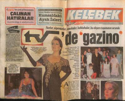 Hürriyet Gazetesi Kelebek Eki 31 Aralık 1988 - Muazzez Abacı , Gallerianın Buz Pistinden , Çocuklarla Birlikte Seslenecek Hayranlarına... GZ82828 - 1