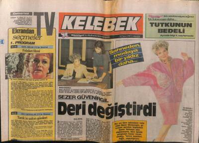 Hürriyet Gazetesi Kelebek Eki 31 Ekim 1987 - Sezer Güvenirgil Deri Değiştirdi GZ63634 - 2