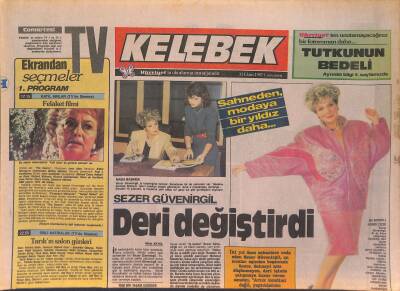 Hürriyet Gazetesi Kelebek Eki 31 Ekim 1987 - Sezer Güvenirgil Deri Değiştirdi - Jane Fonda Bisikletten Düştü , Omuzu Çıktı GZ126858 - 1