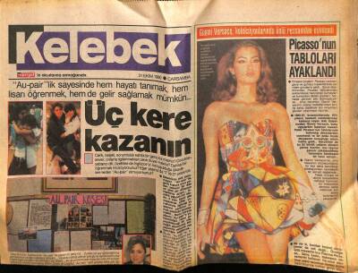 Hürriyet Gazetesi Kelebek Eki 31 Ekim 1990 - Ahmet Selçuk İlkan,Kendini Aşka Adayan Adam GZ75734 - 1