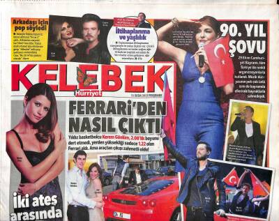 Hürriyet Gazetesi Kelebek Eki 31 Ekim 2013 - Güzeller Moskova Turunda * Berrin Keklikler-Kristina Karjalainen GZ116127 - 1