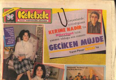 Hürriyet Gazetesi Kelebek Eki 31 Mart 1984 - Televizyonda Ayın Konserinde Serap Mutlu Akbulut Var... GZ90272 - 1