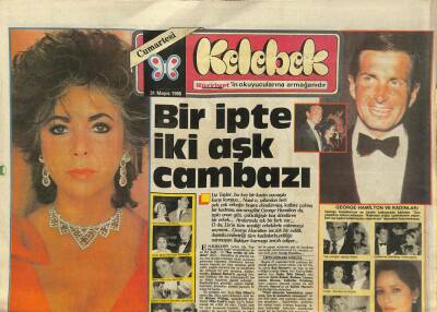 Hürriyet Gazetesi Kelebek Eki 31 Mayıs 1986 - George Hamilton Ve Kadınları GZ114105 - 1