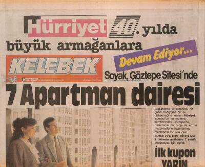 Hürriyet Gazetesi Kelebek Eki 31 Mayıs 1988 - Dul Rambo , Amerikan Seçimlerinde Hiçbir Adayı Desteklemeyecek GZ126540 - 1
