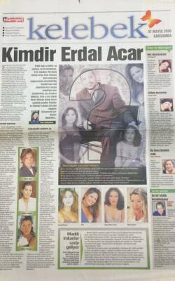 Hürriyet Gazetesi Kelebek Eki 31 Mayıs 2000 Erdal Acar Ve Ünlü Aşkları GZ30740 - 1