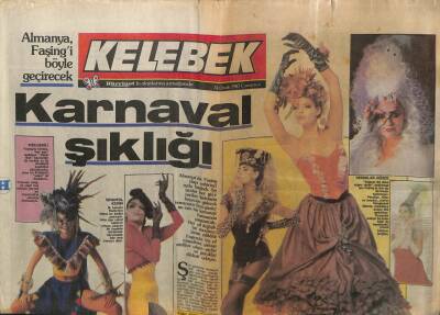 Hürriyet Gazetesi Kelebek Eki 31 Ocak 1987 - Almanya Faşingi Böyle Geçirecek GZ63525 - 1