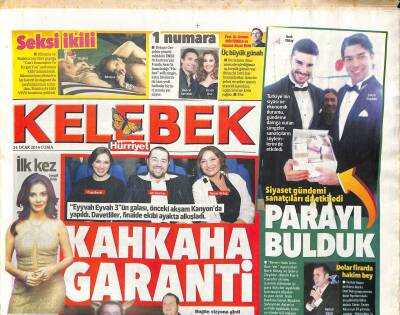 Hürriyet Gazetesi Kelebek Eki 31 Ocak 2014 - Siyaset Gündemi Sanatçıları da Etkiledi * Berk Oktay-Şükrü Özyıldız GZ116003 - 1