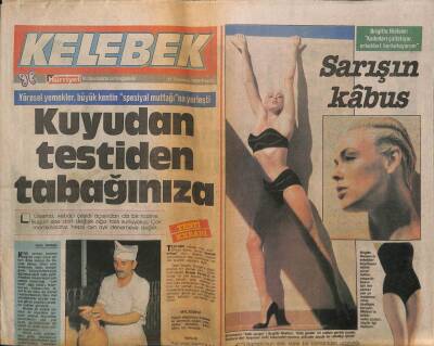 Hürriyet Gazetesi Kelebek Eki 31 Temmuz 1988 - Brigitte Nielsen Kadınları Çatlatıyor , Erkekleri Korkutuyorum GZ93880 - 1
