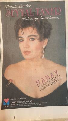 Hürriyet Gazetesi Kelebek Eki 4 Ağustos 1989 - Seyyal Taner Plak Reklamı GZ90786 - 2
