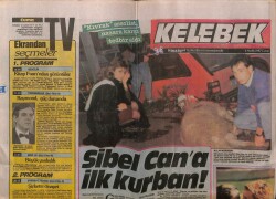 Hürriyet Gazetesi Kelebek Eki 4 Aralık 1987 - Sibel Cana İlk Kurban GZ63609 - 2