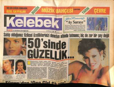 Hürriyet Gazetesi Kelebek Eki 4 Aralık 1990 - Füsun Önalı Arkadaşları İzlemeye Geliyor GZ75724 - 1