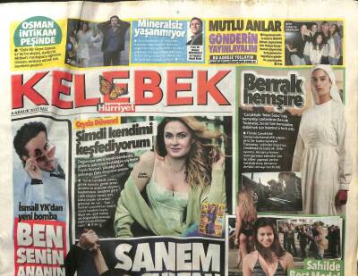 Hürriyet Gazetesi Kelebek Eki 4 Aralık 2012 - Tolga Karel Kanıtta, Sanem Sultan, Berrak Hemşire GZ107242 - 1