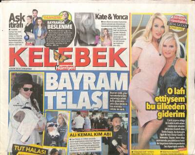 Hürriyet Gazetesi Kelebek Eki 4 Ekim 2014 - Sinem Kobal Dövüşe Hazır - Işın Karaca At Binerek Zayıfladım GZ95490 - 1