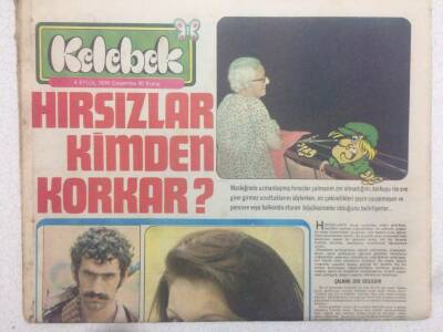 Hürriyet Gazetesi Kelebek Eki 4 Eylül 1974 - Yeşilçamın İyileri - Kötüleri GZ50521 - 1