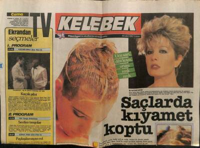 Hürriyet Gazetesi Kelebek Eki 4 Eylül 1987 - Emel Sayın Ve Saçları GZ63655 - 2
