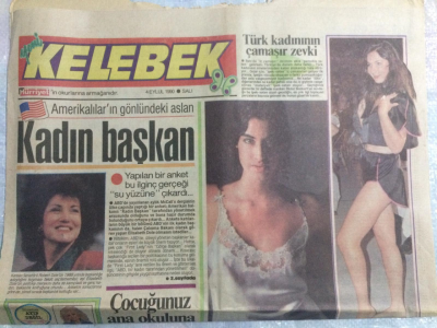 Hürriyet Gazetesi Kelebek Eki 4 Eylül 1990 - Emel Sayına Nazar Değmez GZ21653 - 1