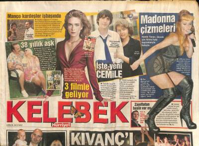 Hürriyet Gazetesi Kelebek Eki 4 Eylül 2012 - Serdar Ortaç , Arenayı Coşturdu - Manço Kardeşler İşbaşında GZ116368 - 1